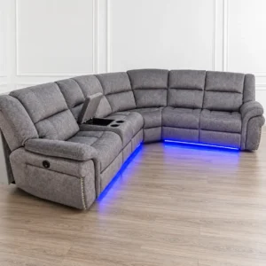 Berlin Fabric Electric Recliner Corner Sofa