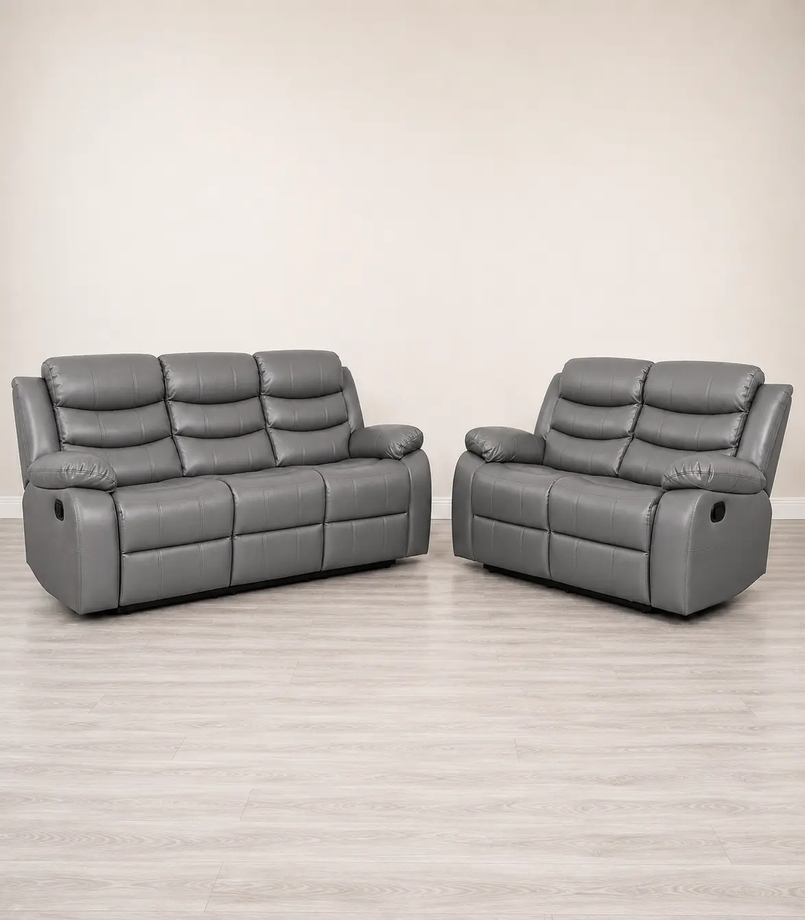 Roma Leather Manual Recliner 3+2 Set - Image 4