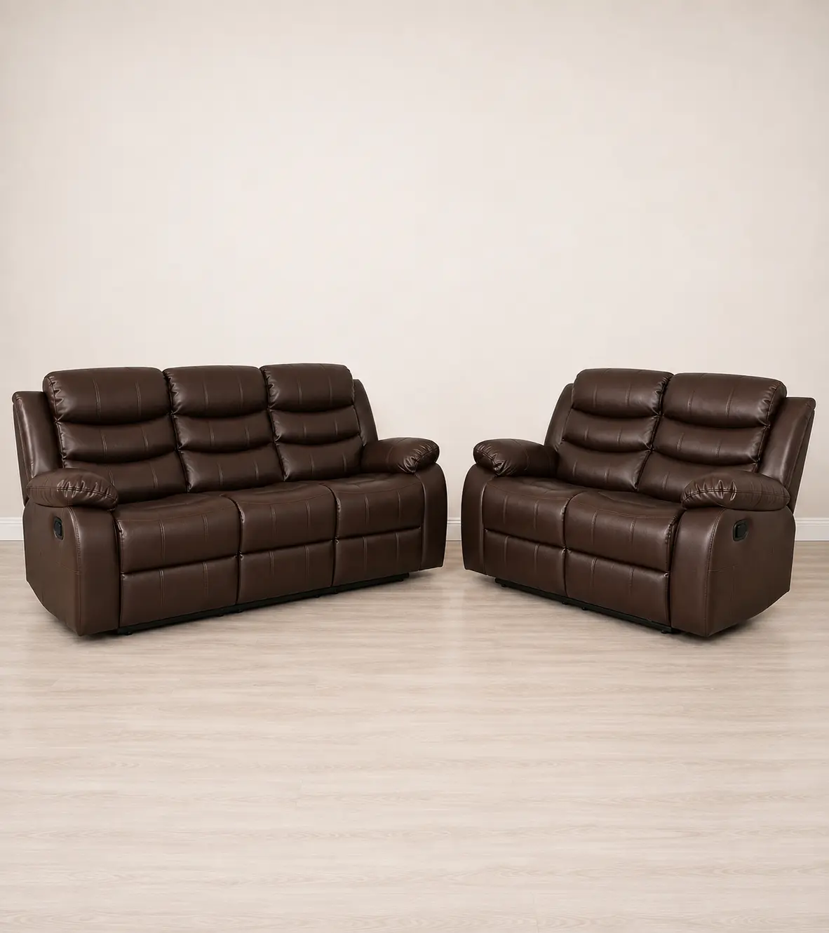 Roma Leather Manual Recliner 3+2 Set - Image 3