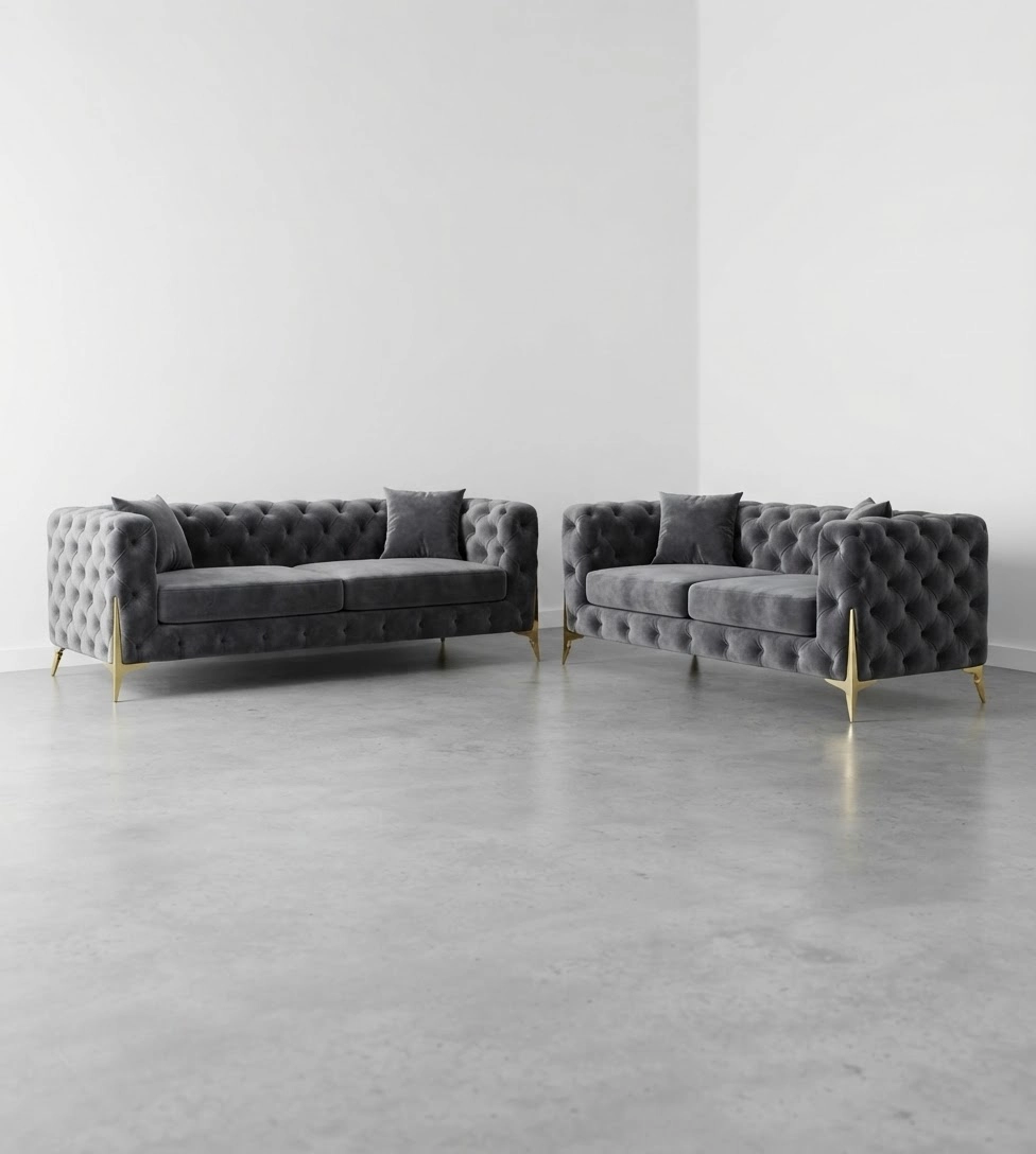 Chesterfield 3+2 Sofa Set - Image 8
